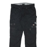 DICKIES Mens Black Regular Fit Straight Leg Trousers W32 L30 Workwear Utility