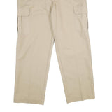 RED KAP Mens Regular Beige Cargo Trousers W38 L32 Polyester Blend Zip Pockets
