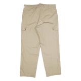 RED KAP Mens Regular Beige Cargo Trousers W38 L32 Polyester Blend Zip Pockets