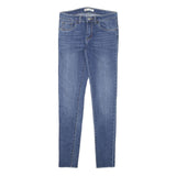 LEVI'S 710 Womens Jeans Blue Slim Skinny Denim Medium W25 L27 Stretch Zip