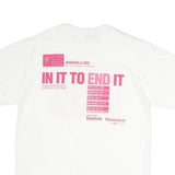 REEBOK Womens White & Pink Breast Cancer Awareness T-Shirt L Short Sleeve Crew