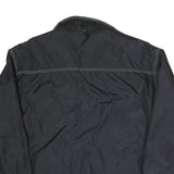 Mens Black Grey Contrast Polyester Blend Zip Jacket XL Plain Casual Wear