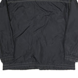 Mens Black Grey Contrast Polyester Blend Zip Jacket XL Plain Casual Wear