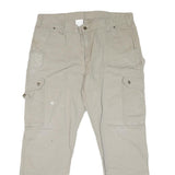 CARHARTT Mens Beige Regular Fit Cargo Denim Jeans W38 L31 Workwear