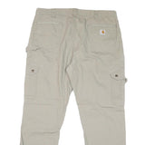 CARHARTT Mens Beige Regular Fit Cargo Denim Jeans W38 L31 Workwear