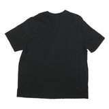 ADIDAS Mens Black Graphic T-Shirt 2XL Short Sleeve Crew Neck Classic Cotton