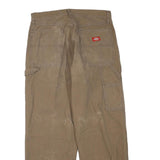 DICKIES Mens Jeans Regular Straight Denim Beige W32 L30 Workwear Zip Closure