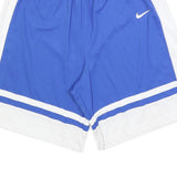 NIKE Mens Blue & White Sports Basketball Shorts XL W32 Athletic Loose Fit