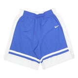 NIKE Mens Blue & White Sports Basketball Shorts XL W32 Athletic Loose Fit