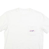 ADIDAS Womens White Adventure Graphic T-Shirt L Short Sleeve Crew Neck Cotton