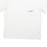 ADIDAS Womens White Adventure Graphic T-Shirt L Short Sleeve Crew Neck Cotton