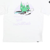 THE NORTH FACE Womens White Cotton Blend Graphic T-Shirt M Short Sleeve Crew