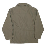 FISPO Mens Green Zip Jacket L Polyester Blend Outdoor Utility Classic Fit