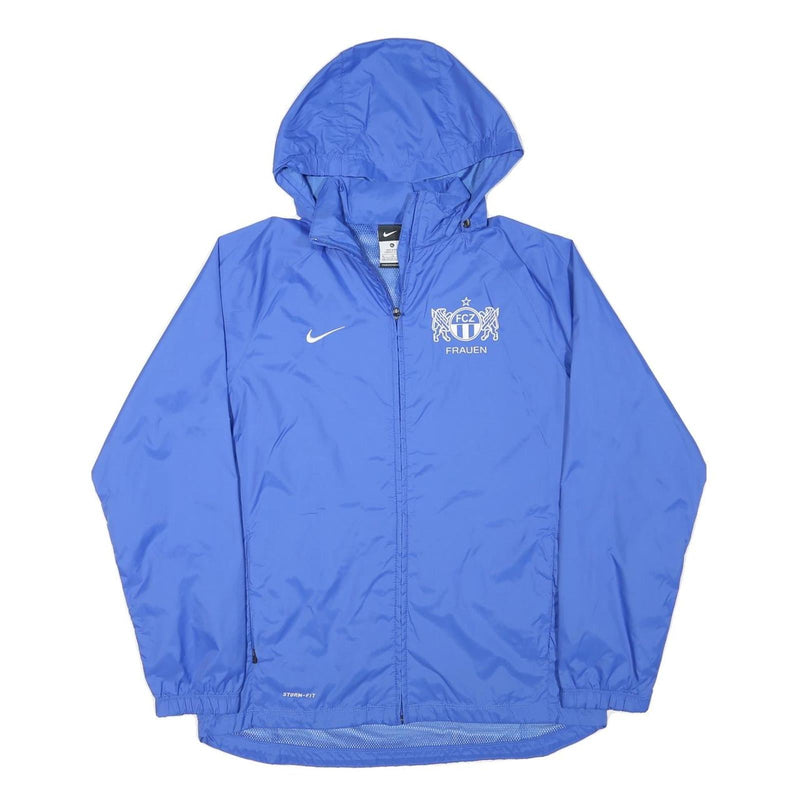 NIKE Boys Blue Storm-Fit Lightweight Zip Hooded Jacket XL Polyester Plain Casual