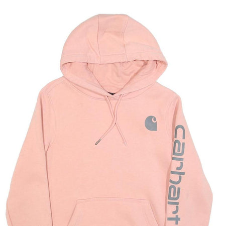 CARHARTT Womens Pink Hoodie XS Cotton Blend Pullover Casual Streetwear