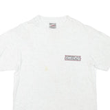 ONEITA Mens White Slogan Graphic T-Shirt M Short Sleeve Crew Neck Sporting