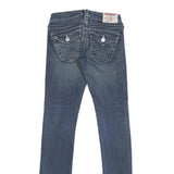TRUE RELIGION Womens Slim Blue Denim Medium W24 L32 Slim Fit Zip Jeans