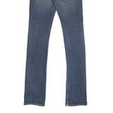 TRUE RELIGION Womens Slim Blue Denim Medium W24 L32 Slim Fit Zip Jeans