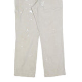 CARHARTT Mens Relaxed Fit Beige Cotton Blend Trousers W32 L28 Workwear Zip