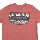 CHAMPION Mens Red Graphic T-Shirt XL Short Sleeve Crew Neck Cotton Casual