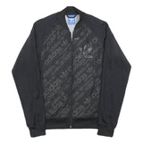 ADIDAS Mens Black Polyester Blend Bomber Jacket S Athletic Plain Zip Stylish