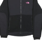 THE NORTH FACE Womens Black Pink Logo Softshell Jacket XS Polyester Blend Zip