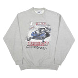 LEE Mens Grey Crew Neck Yamaha Performance L Sweatshirt Cotton Blend Pullover