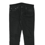 LEVI'S Mens Black Regular Fit Straight Denim Jeans Zip W34 L28 Classic Style