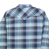 WRANGLER Mens Blue & Green Check Shirt XL Western Style Casual Retro Cotton