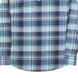 WRANGLER Mens Blue & Green Check Shirt XL Western Style Casual Retro Cotton