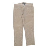 CALVIN KLEIN JEANS Womens Cotton Blend Beige Regular Straight Trousers W34 L28