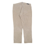 CALVIN KLEIN JEANS Womens Cotton Blend Beige Regular Straight Trousers W34 L28
