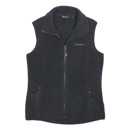 BERGHAUS Womens Black Fleece Vest M Polyester Outdoor Casual Zip Pockets