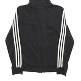 ADIDAS Womens Black Hoodie S Cotton Blend Full Zip Sports Casual Sweatshirt