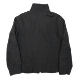 TRUSSARDI Womens Black Quilted Polyester Blend Jacket M Zip Closure Casual