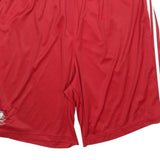 ADIDAS Mens Shorts Red Sports Polyester 2XL W36 Comfort Fit Casual