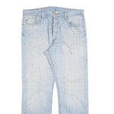 LEVI'S 501 Mens Jeans Blue Regular Straight Denim Light W34 L30 Classic Button