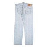 LEVI'S 501 Mens Jeans Blue Regular Straight Denim Light W34 L30 Classic Button