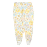Womens Slim Floral Print Cotton Blend Trousers W30 L27 Zip Closure