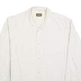CALVIN KLEIN Mens White Plain 2XL Button Shirt Polyester Blend Casual Office