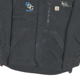 CARHARTT Mens Black Workwear Polyester Blend Jacket M Zip Storm Defender Durable