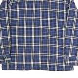 GKSII Mens Blue Black & White Check Cotton Blend Button Jacket L Casual Style