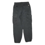 DICKIES Mens Cotton Blend Black Regular Cargo Trousers W30 L29 Workwear
