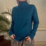 Nike Acg 1/4 Zip - Large Blue Polyester