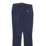 GUESS Womens Slim Blue Denim Slim Jeans W28 L30 Stretch Cotton Blend Zip