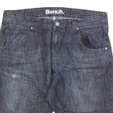 BENCH Mens Denim Blue Casual Shorts XL W38 Cotton Blend Stylish Pockets