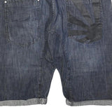 BENCH Mens Denim Blue Casual Shorts XL W38 Cotton Blend Stylish Pockets