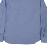 NAUTICA Mens Blue Plain Shirt XL Cotton Blend Classic Fit Long Sleeve