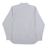 POLO RALPH LAUREN Mens Blue & White Check Shirt XL Classic Button Collar Long