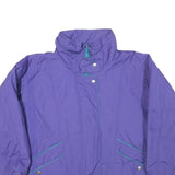 KENT STREET Womens Purple & Teal Zip Jacket M Polyester Blend Casual Outerwear